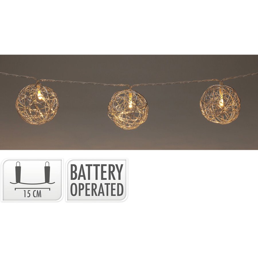 LED guirlande Lifetime S�lvfarvet Julekugler #2