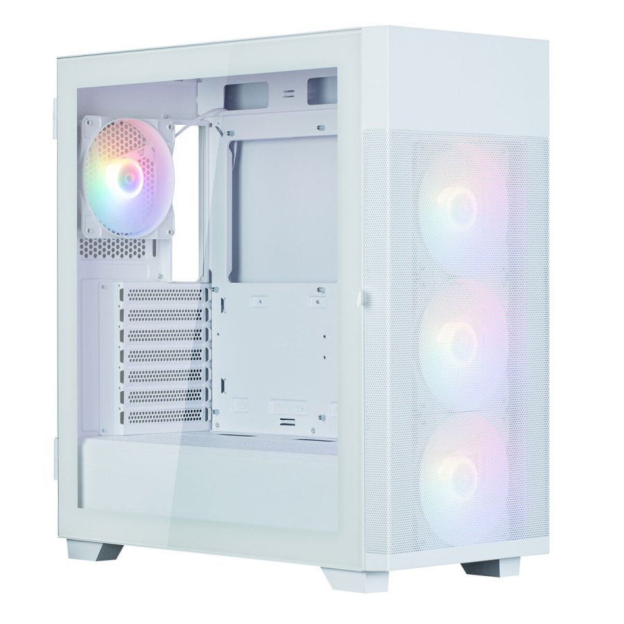 ATX Semi-t�rn kasse Zalman S5 NEO WHITE Hvid #4