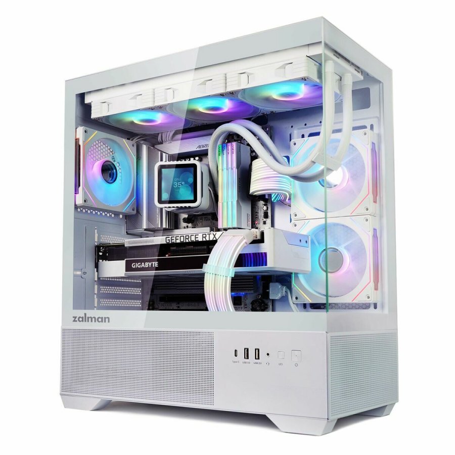 ATX Semi-t�rn kasse Zalman CHRONIX WHITE Hvid #2