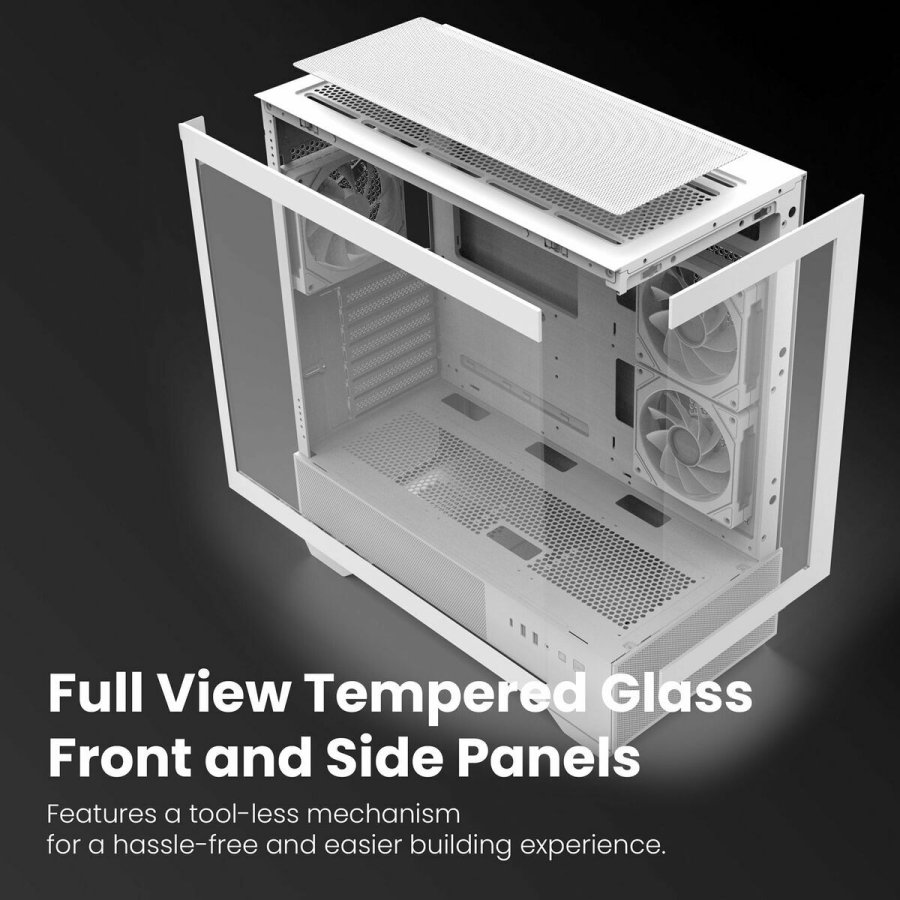 ATX Semi-t�rn kasse Zalman CHRONIX WHITE Hvid #5