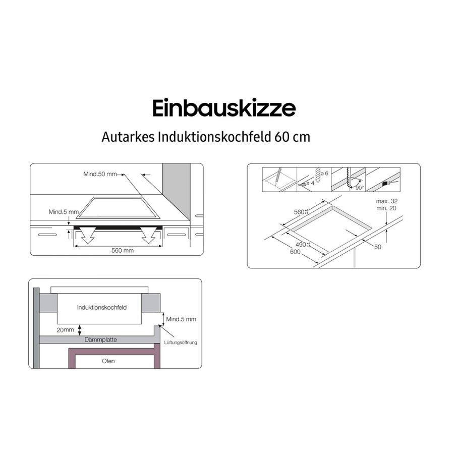 Induktionsplade Samsung NZ64M3NM1BB 60 cm 7200 W #5