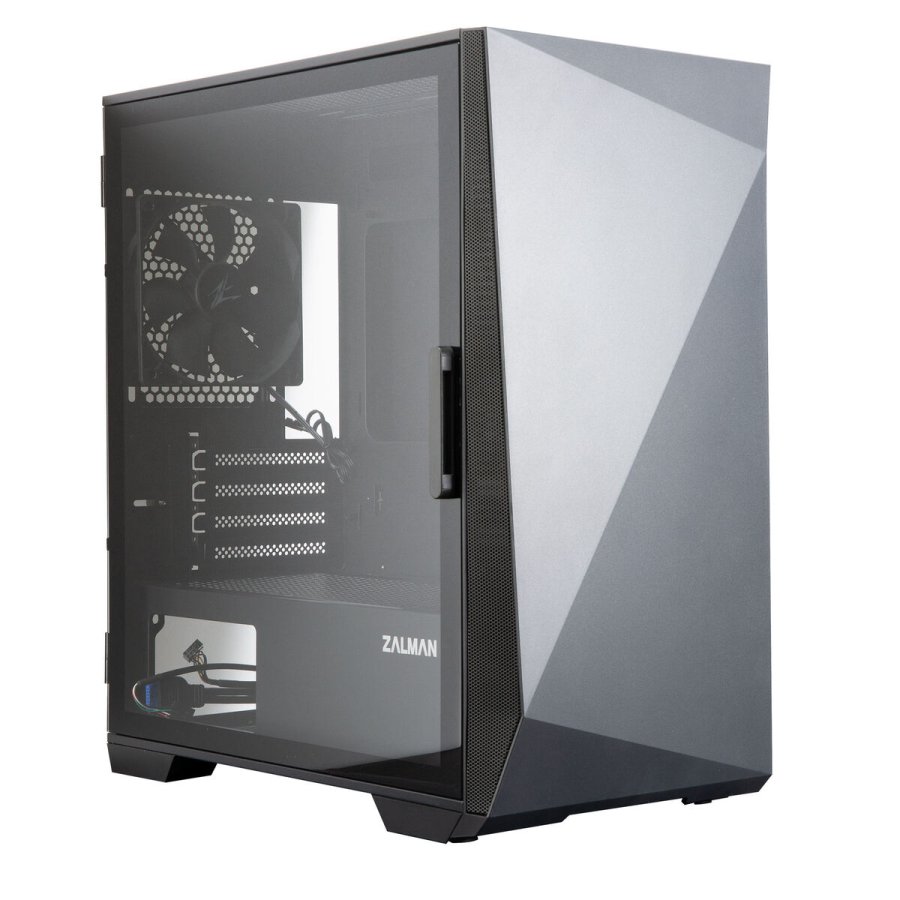 ATX Semi-t�rn kasse Zalman Z1 ICEBERG BLACK Sort #2