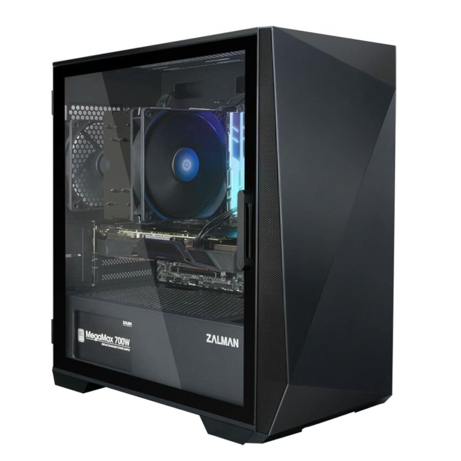 ATX Semi-t�rn kasse Zalman Z1 ICEBERG BLACK Sort #6