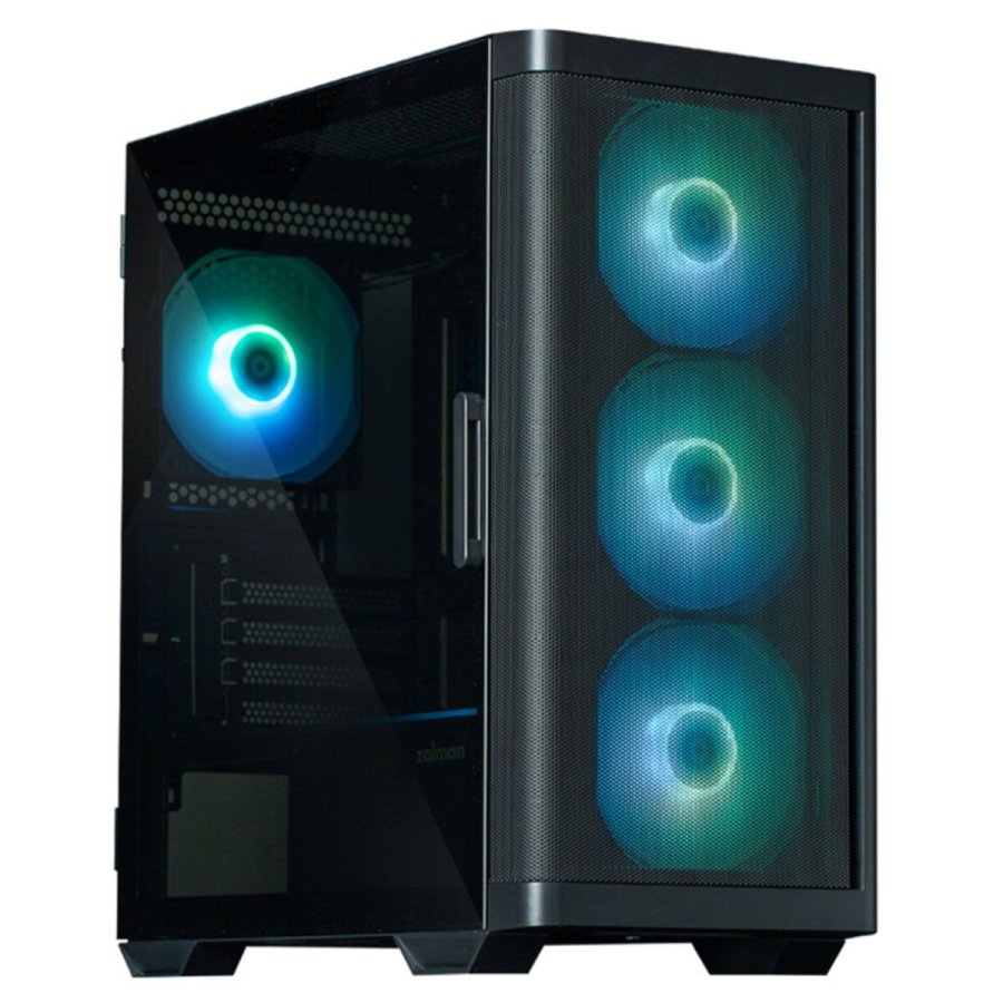 ATX Semi-t�rn kasse Zalman M4 Black Mini Tower Sort #1