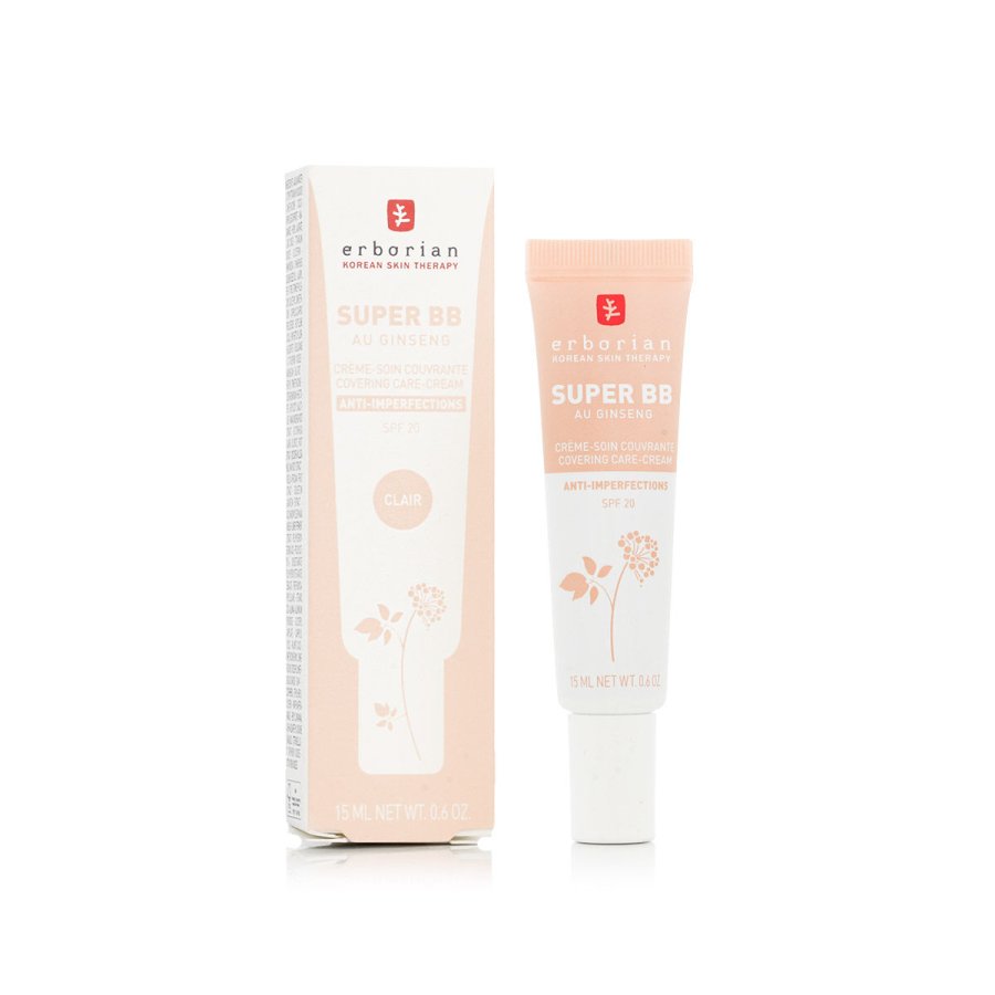 Fugtighedscreme med Farve Erborian Super BB clair 15 ml Spf 20 #1