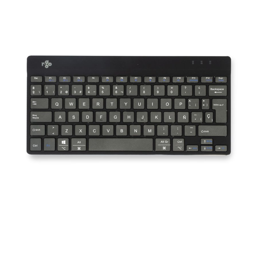 Tastatur R-Go RGOCOESWLBL Sort Spansk qwerty #1