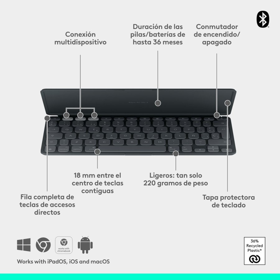 Bluetooth-tastatur Logitech 920-013010 Grafit #7