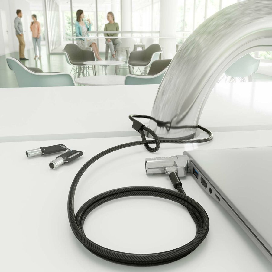 Sikkerhedskabel Aisens ASLK-D45K06-BK Sort 1,5 m #3