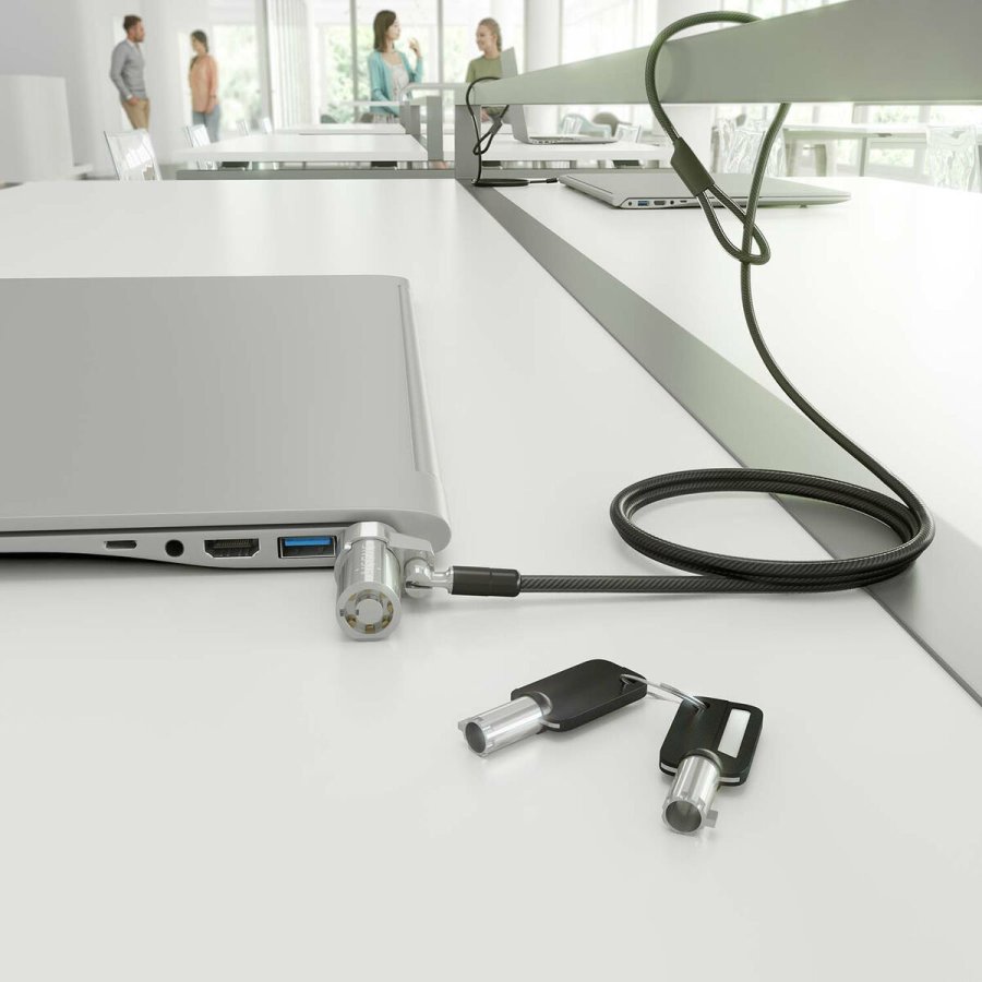 Sikkerhedskabel Aisens ASLK-D45K06-BK Sort 1,5 m #1