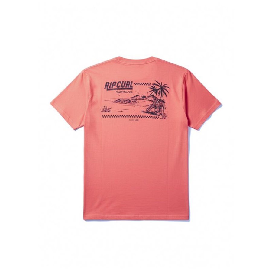 Kort�rmet T-shirt til M�nd Rip Curl Sportline FB Pink #2