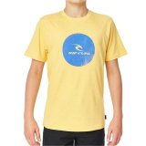 Brne Kortrmet T-shirt Rip Curl Corp Icon B Gul #1