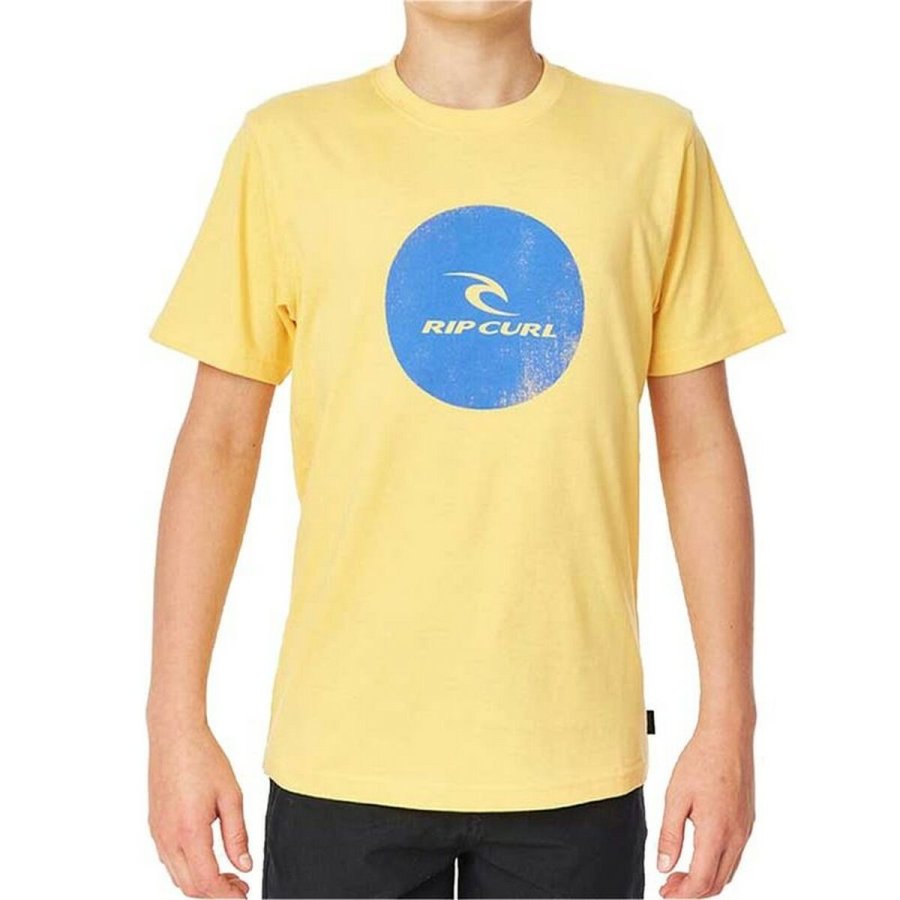 Brne Kortrmet T-shirt Rip Curl Corp Icon B Gul #1