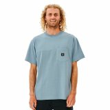 Kort�rmet T-shirt til M�nd Rip Curl Pocket Quality Surf  Bl� #1