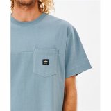 Kort�rmet T-shirt til M�nd Rip Curl Pocket Quality Surf  Bl� #4