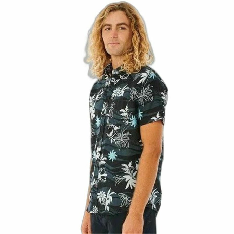 Skjorte Rip Curl Swc Botanica S/S M�nd Kort slange Sort #1