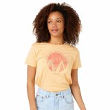 Kortrmet T-shirt Rip Curl Re-Entry Crew  Beige #1