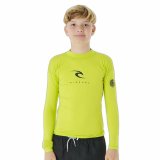 B�rne Kort�rmet T-shirt Rip Curl Corps L/S Rash Vest  Gul Surf Lycra #4