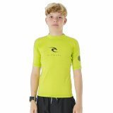 Brne Kortrmet T-shirt Rip Curl Corps S/S Rash Gul Surf Lycra #1