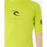 Brne Kortrmet T-shirt Rip Curl Corps S/S Rash Gul Surf Lycra #4