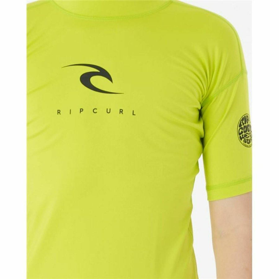 Brne Kortrmet T-shirt Rip Curl Corps S/S Rash Gul Surf Lycra #4