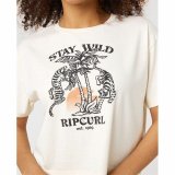 Kortrmet T-shirt Rip Curl Stay Wild  Hvid #4