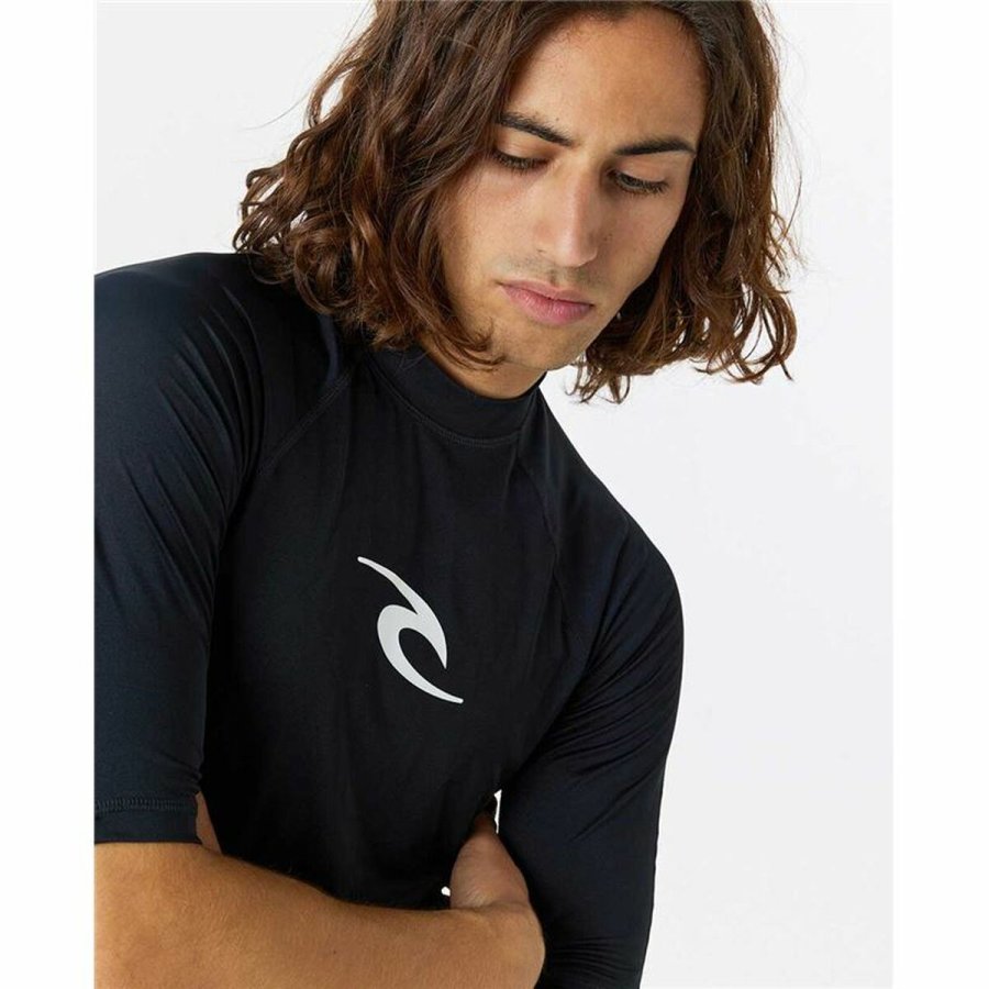 Kortrmet T-shirt til Mnd Rip Curl Waves pf Sort #3