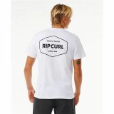 Kortrmet T-shirt til Mnd Rip Curl Stapler  Hvid #2