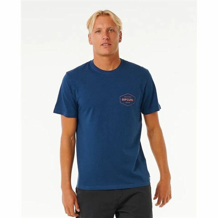 Kortrmet T-shirt til Mnd Rip Curl Stapler  Bl #3