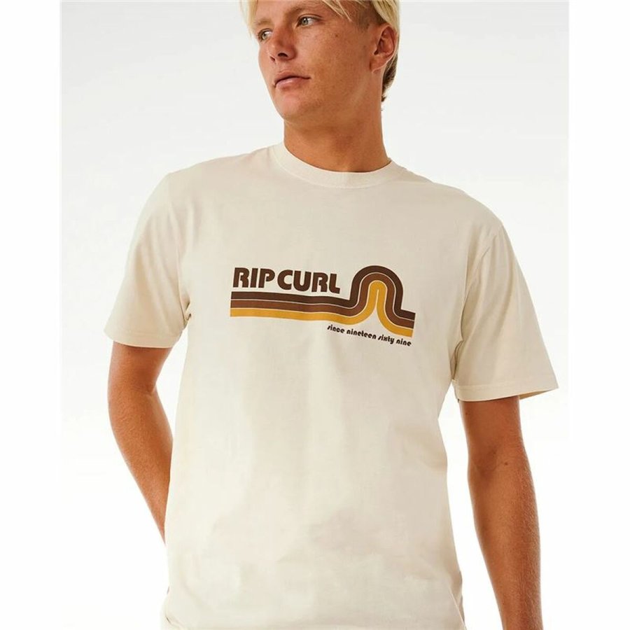 Kortrmet T-shirt til Mnd Rip Curl Surf Revival Mumma Varm hvid #6