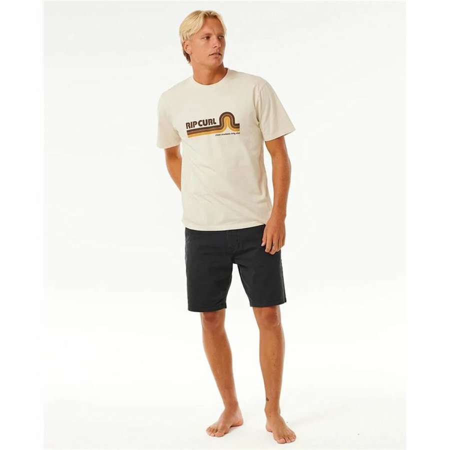Kortrmet T-shirt til Mnd Rip Curl Surf Revival Mumma Varm hvid #2