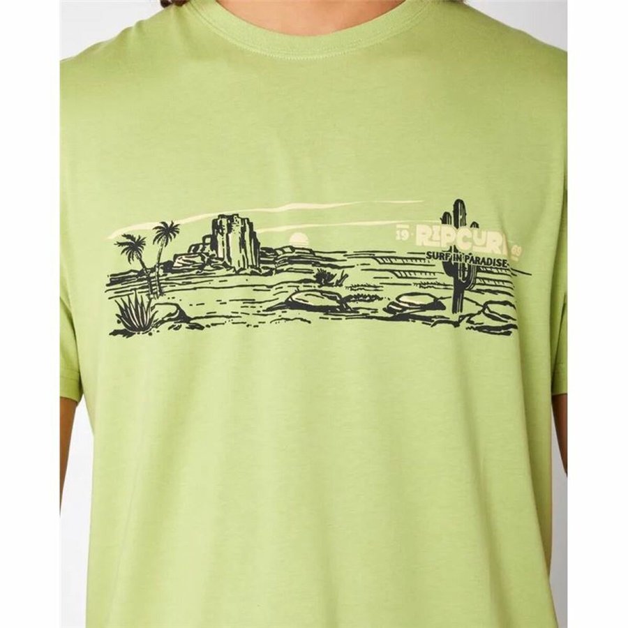 Kortrmet T-shirt til Mnd Rip Curl Paradise Land Lysegrn #4