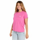 Kortrmet T-shirt til Kvinder Rip Curl Re-Entry Crew Tee Pink Fuchsia #1