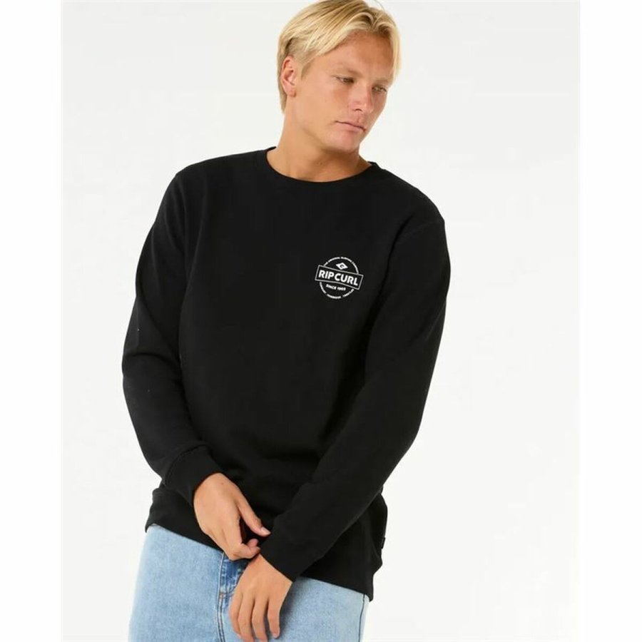 Sweaters uden Htte til Mnd Rip Curl Stapler Crew Sort #2