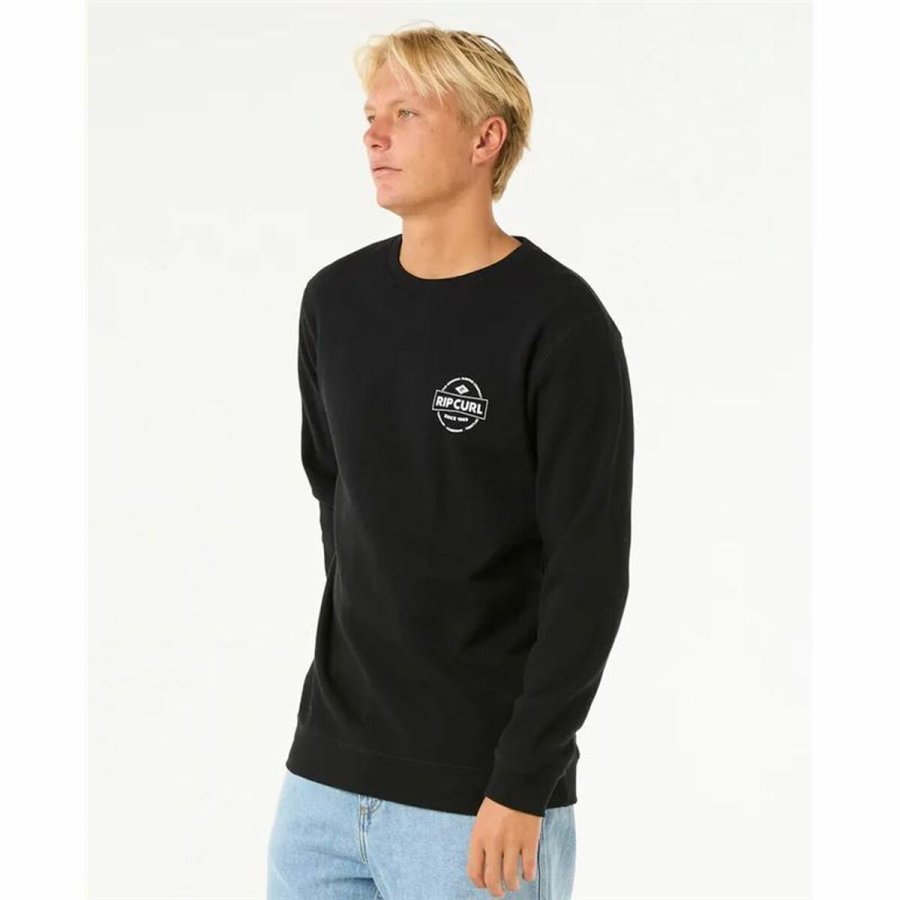 Sweaters uden Htte til Mnd Rip Curl Stapler Crew Sort #3