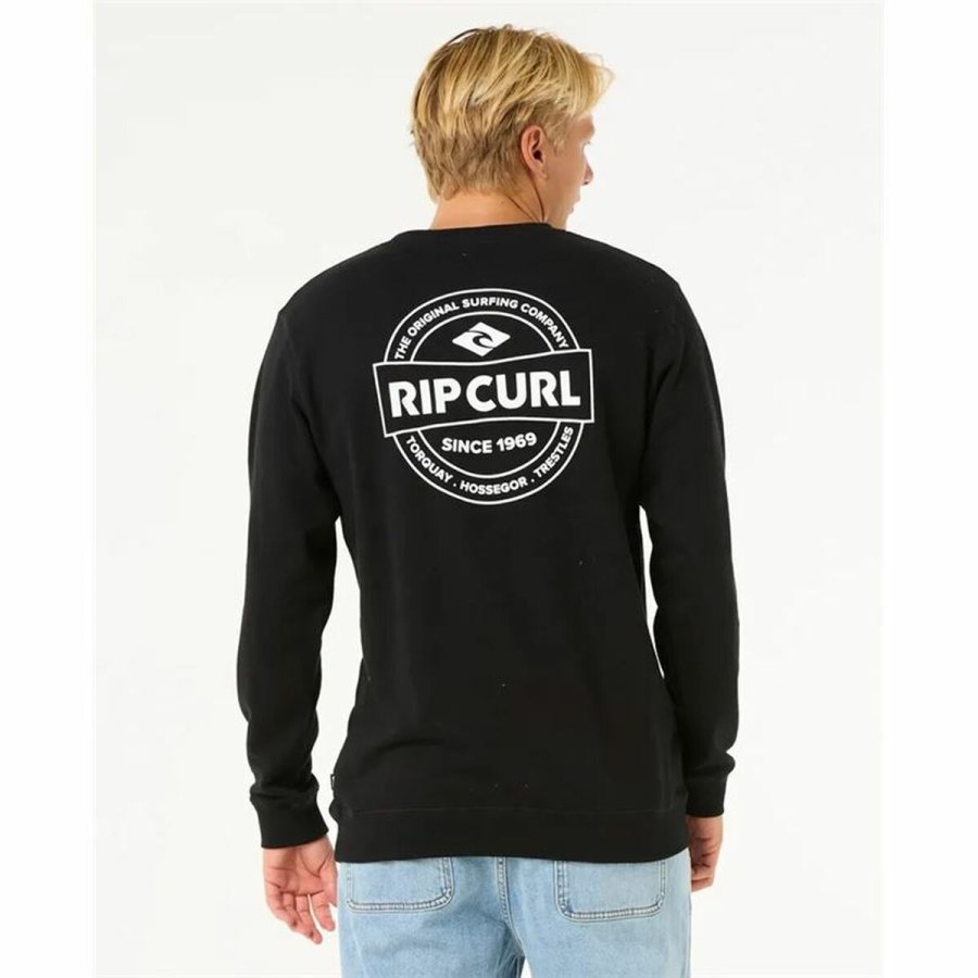 Sweaters uden Htte til Mnd Rip Curl Stapler Crew Sort #4