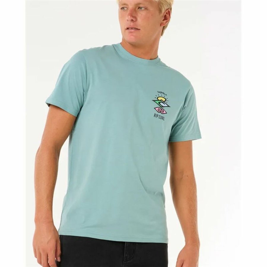Kortrmet T-shirt til Mnd Rip Curl Search Icon Tee Bl #2