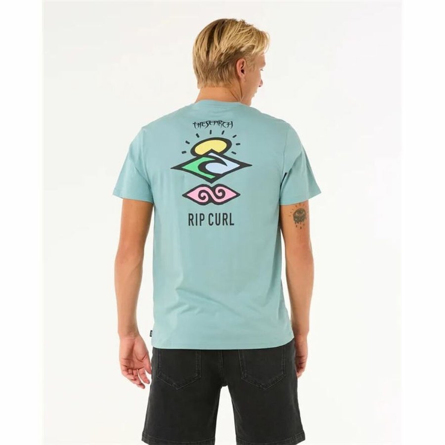 Kortrmet T-shirt til Mnd Rip Curl Search Icon Tee Bl #4