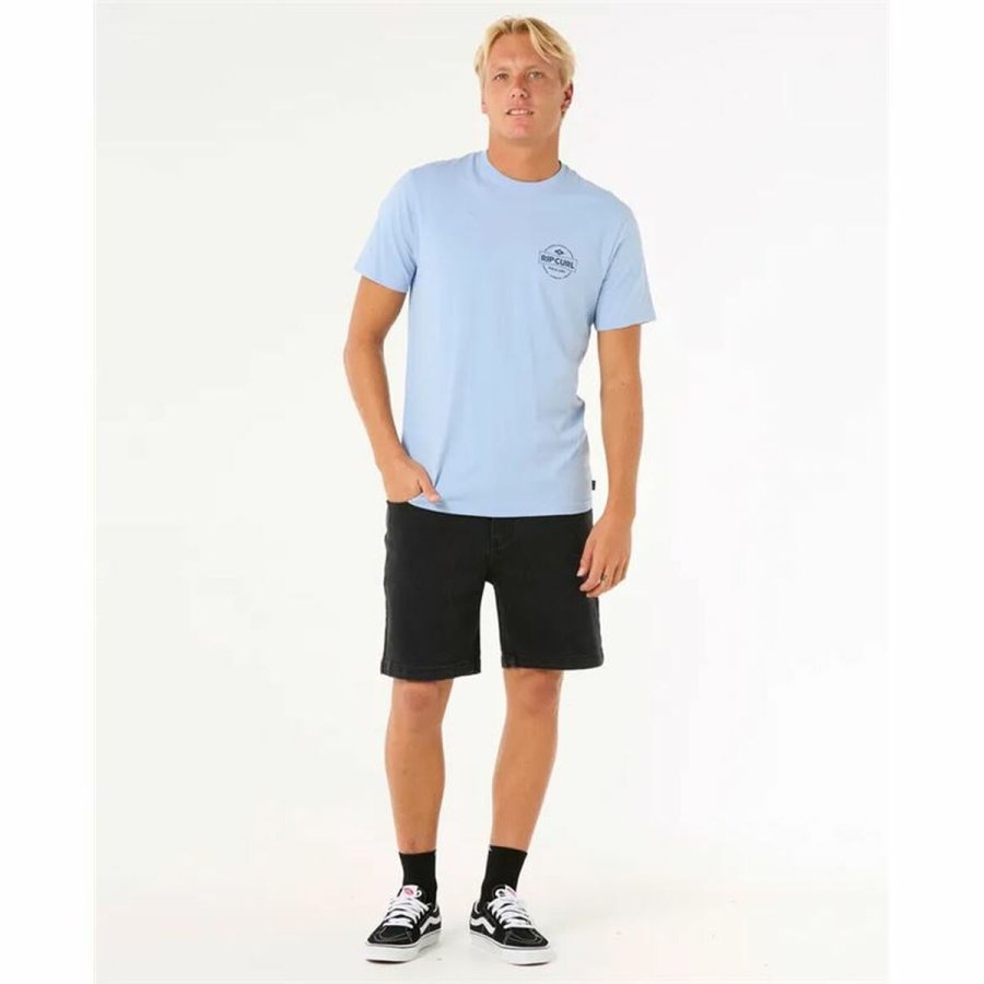 Kortrmet T-shirt til Mnd Rip Curl Staple Tee Bl #4