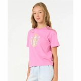 Brne Kortrmet T-shirt Rip Curl Island Surf Crop Pink #3