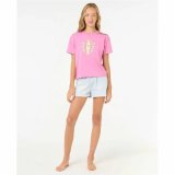 Brne Kortrmet T-shirt Rip Curl Island Surf Crop Pink #5