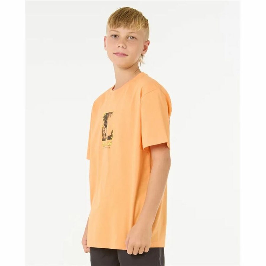 Brne Kortrmet T-shirt Rip Curl Raw Energy Frame Tee Orange #3