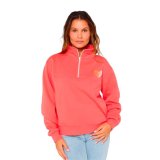 Sweaters uden H�tte til Kvinder Rip Curl Half Zip Fleece Koral #1