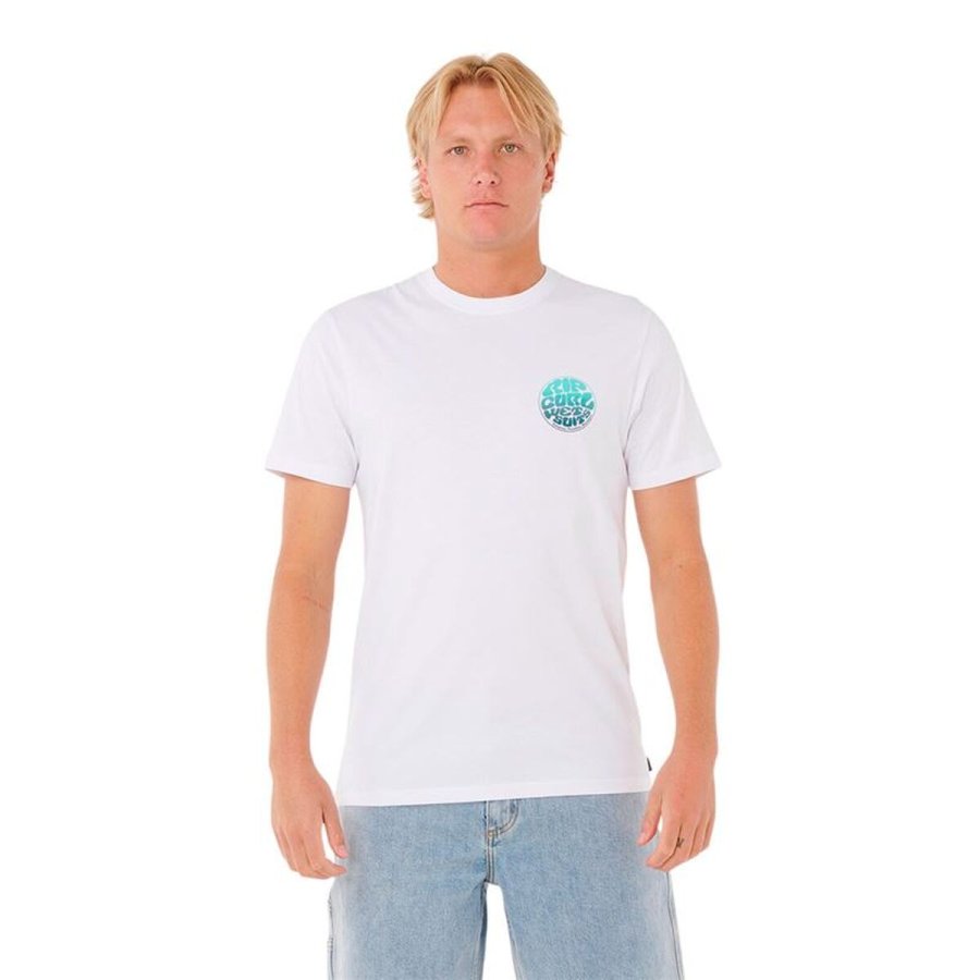 Kort�rmet T-shirt til M�nd Rip Curl Passage Tee Hvid #1