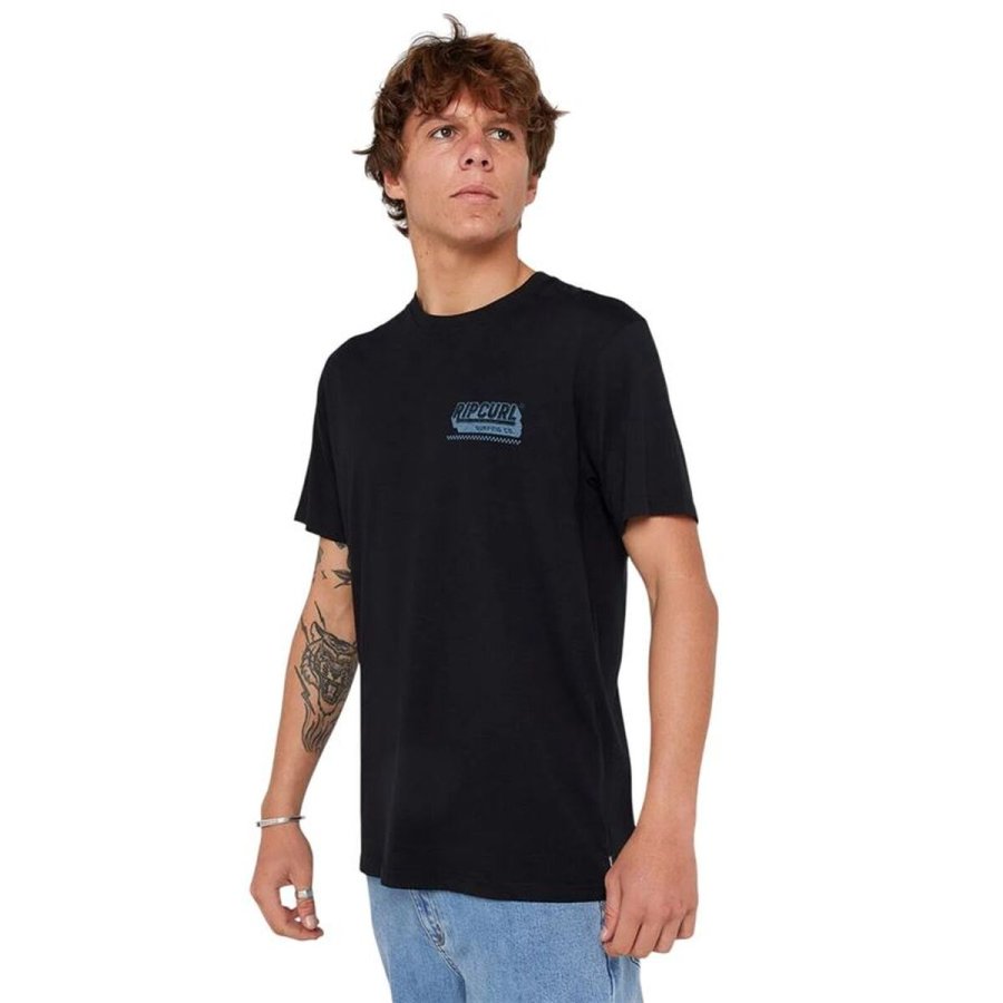 Kort�rmet T-shirt til M�nd Rip Curl Sportline FB Tee Sort #1