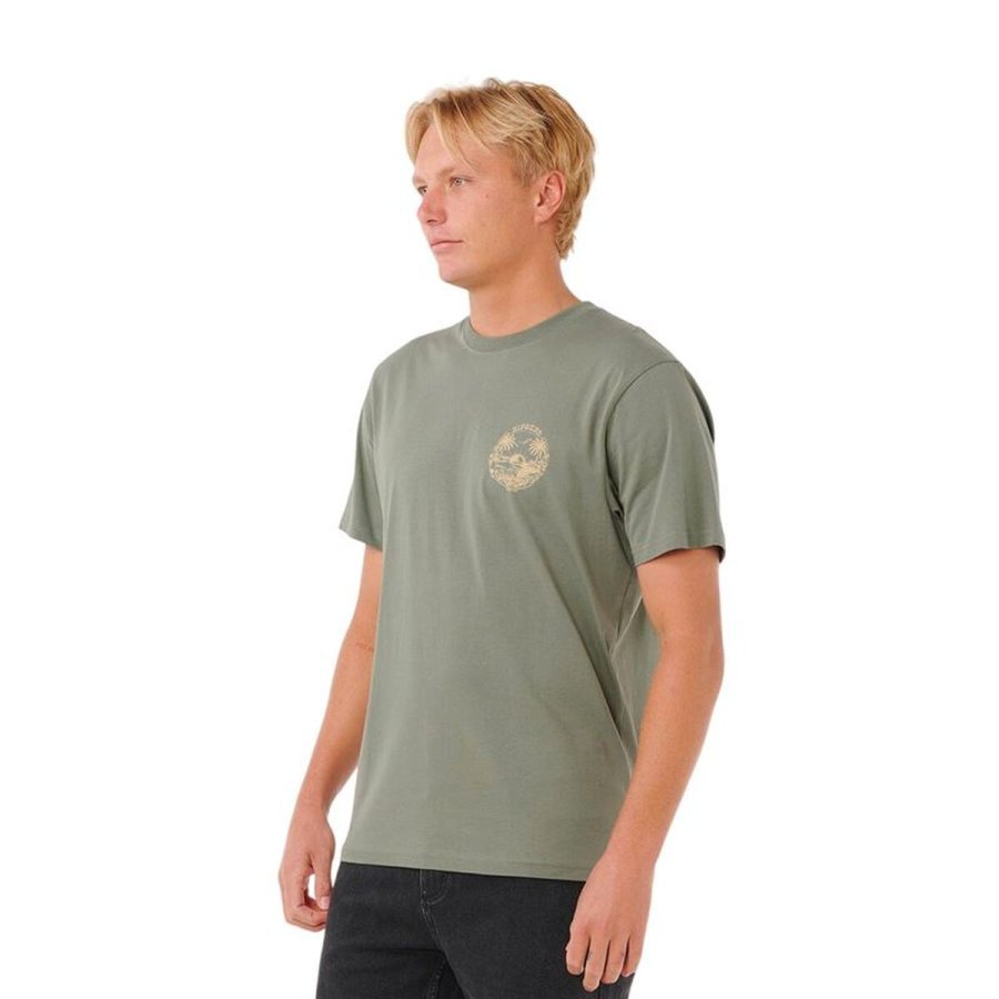 Kort�rmet T-shirt til M�nd Rip Curl Surf Trip Tee Bl� #3
