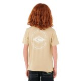 B�rne Kort�rmet T-shirt Rip Curl Stapler Tee Beige #2