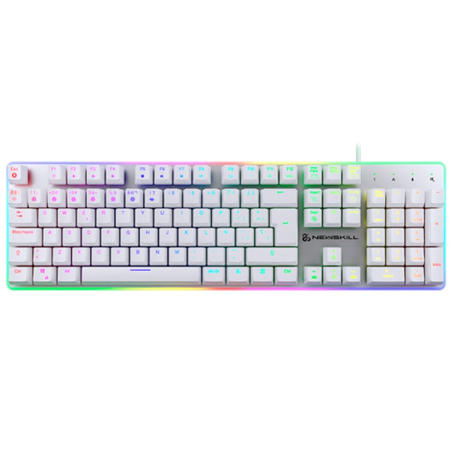 Tastatur Newskill NS-KB-GUNGNYR-GAT-RE Hvid Spansk qwerty QWERTY #3