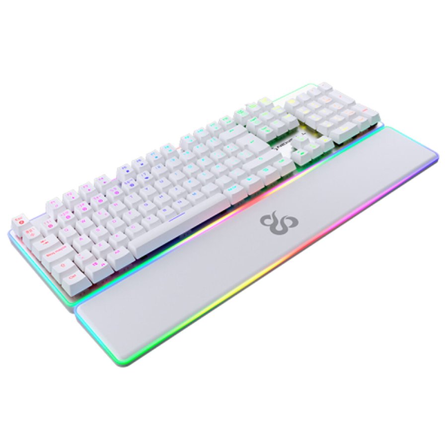 Tastatur Newskill NS-KB-GUNGNYR-GAT-RE Hvid Spansk qwerty QWERTY #1