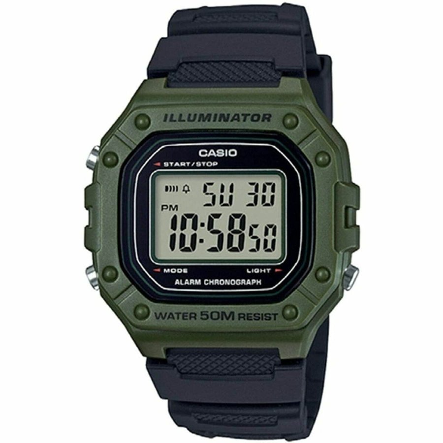 Herreur Casio W-218H-3AVEF Sort Grn #1