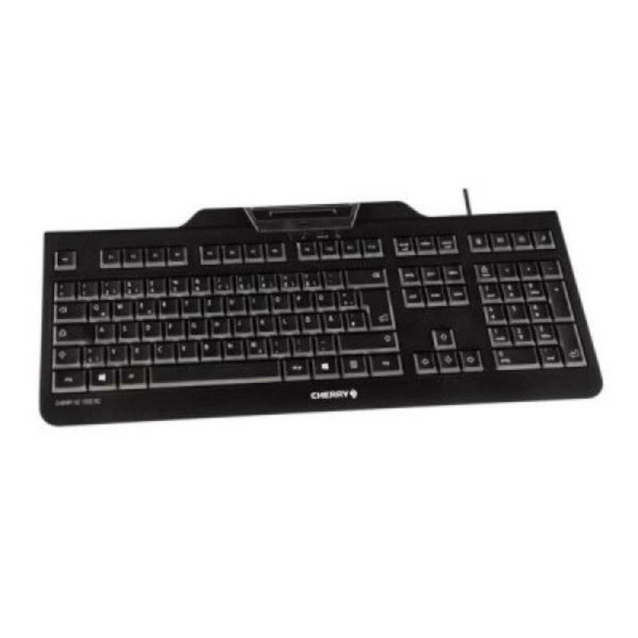 Tastatur med reader Cherry JK-A0100ES-2 Sort Spansk qwerty QWERTY #2